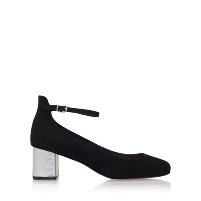 Black 'Greg' high heel court shoe